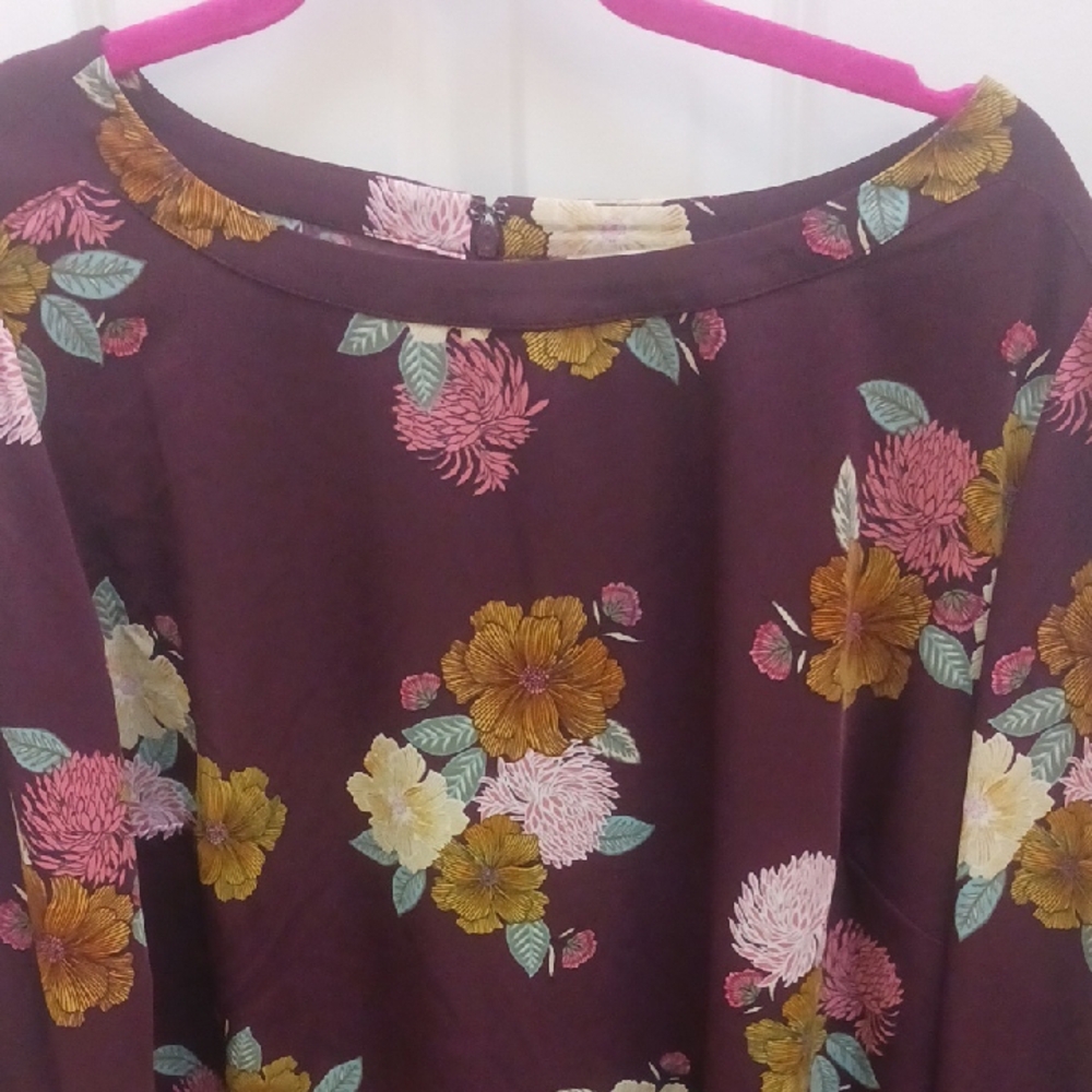 LOFT Pink and Brown Dress - Picture 3 of 10